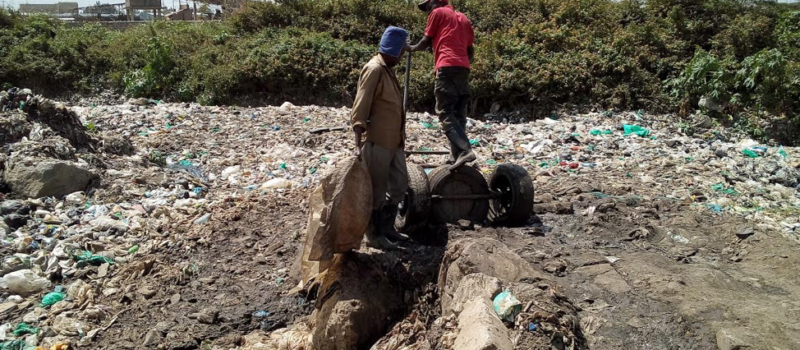 Trash haulers in Nairobi