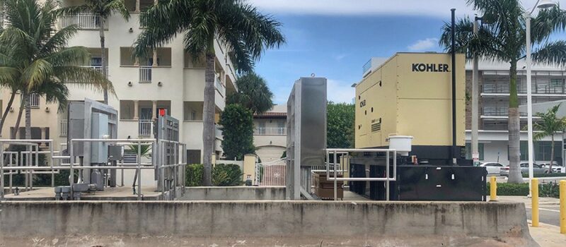 Storm water pump station in Miami Beach.